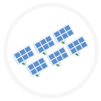 simbolo di impianto fotovoltaico a terra